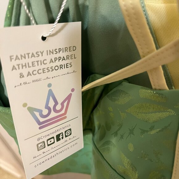 Crowned Athletics - Disney Tiana - Lily Pad Princess Sports Bra - NWT - XXL - Picture 5 of 8